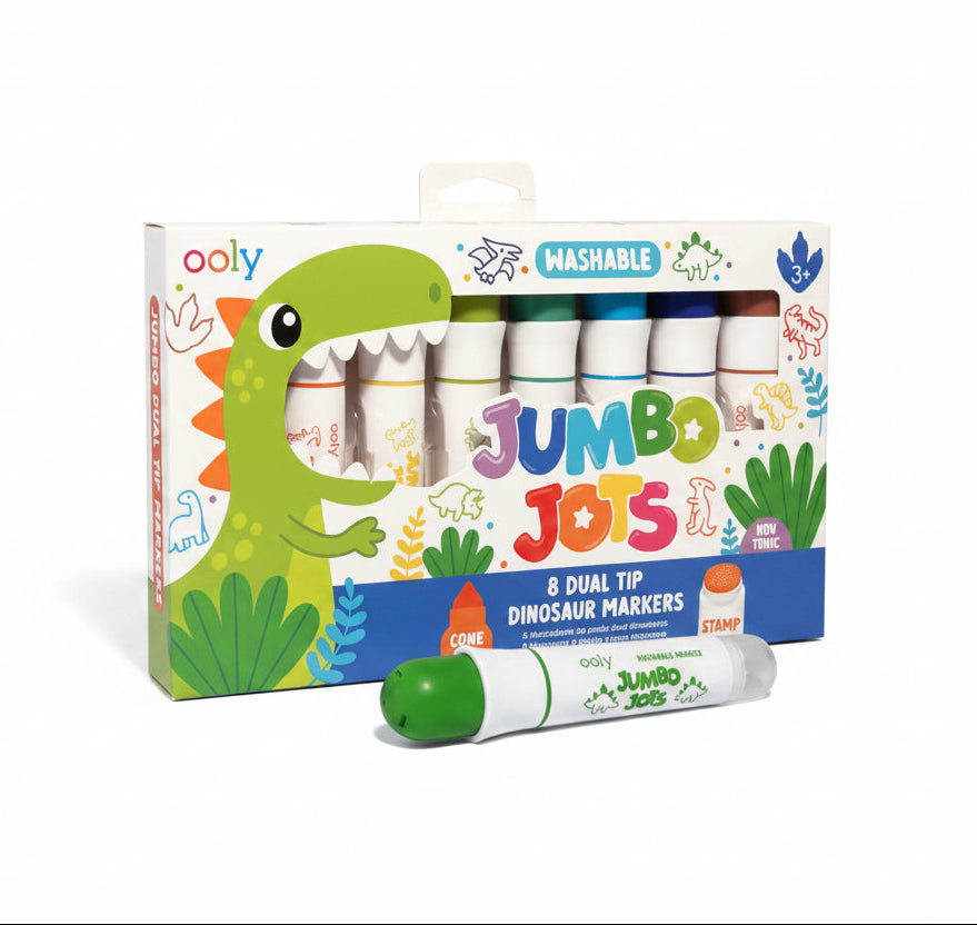 Jumbo Jots Dual Tip Markers Dinosaur Set Of 8