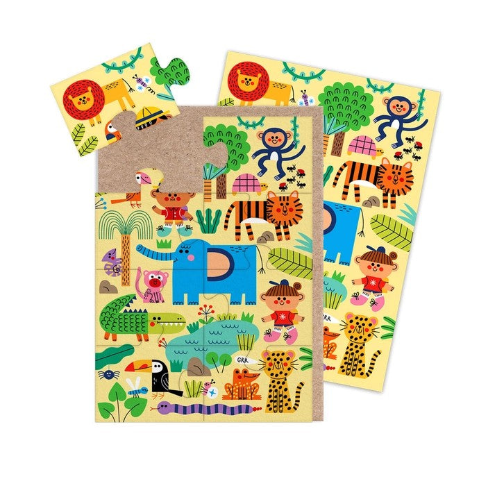 Jungle Jigsaw Greeting Card