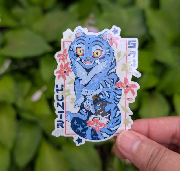 K-Pop Tiger & Bird Holographic Demon Hunter Sticker