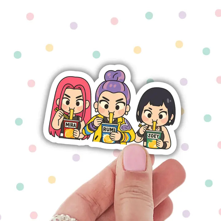 K-Pop Huntrix Group Ramen Demon Hunter Sticker