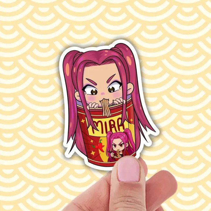 K-Pop Huntrix Mira Ramen Demon Hunter Sticker