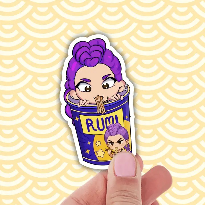 K-Pop Huntrix Rumi Ramen Demon Hunter Sticker