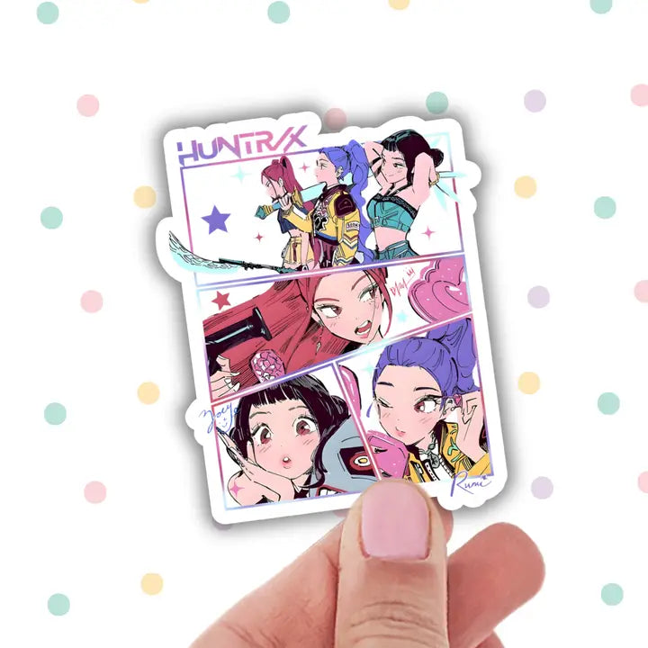 K-Pop Huntrix Comic Panel Demon Hunter Sticker