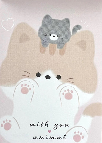 Cat With You Animal Mini Note Pad Kamio