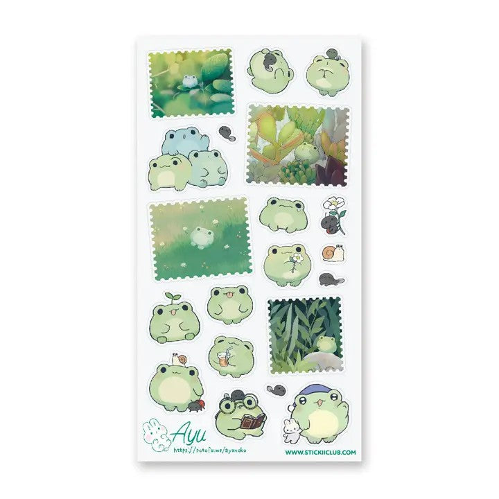 Kawaii Frog Life Sticker Sheet