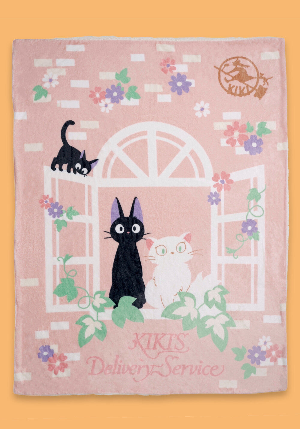 Kiki's Delivery Service Faux Shearling Throw Blanket