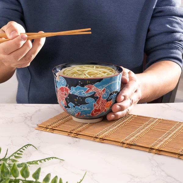 Koi Fish Bowl With Chopsticks
