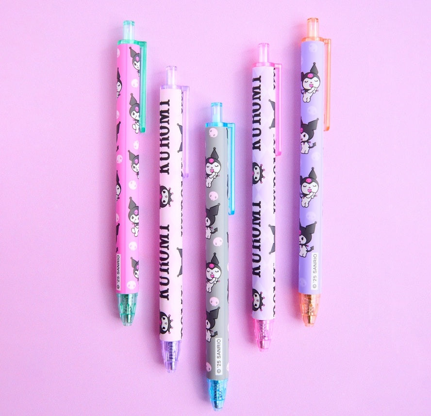 Kuromi Soft Touch Gel Pen Set Of 5