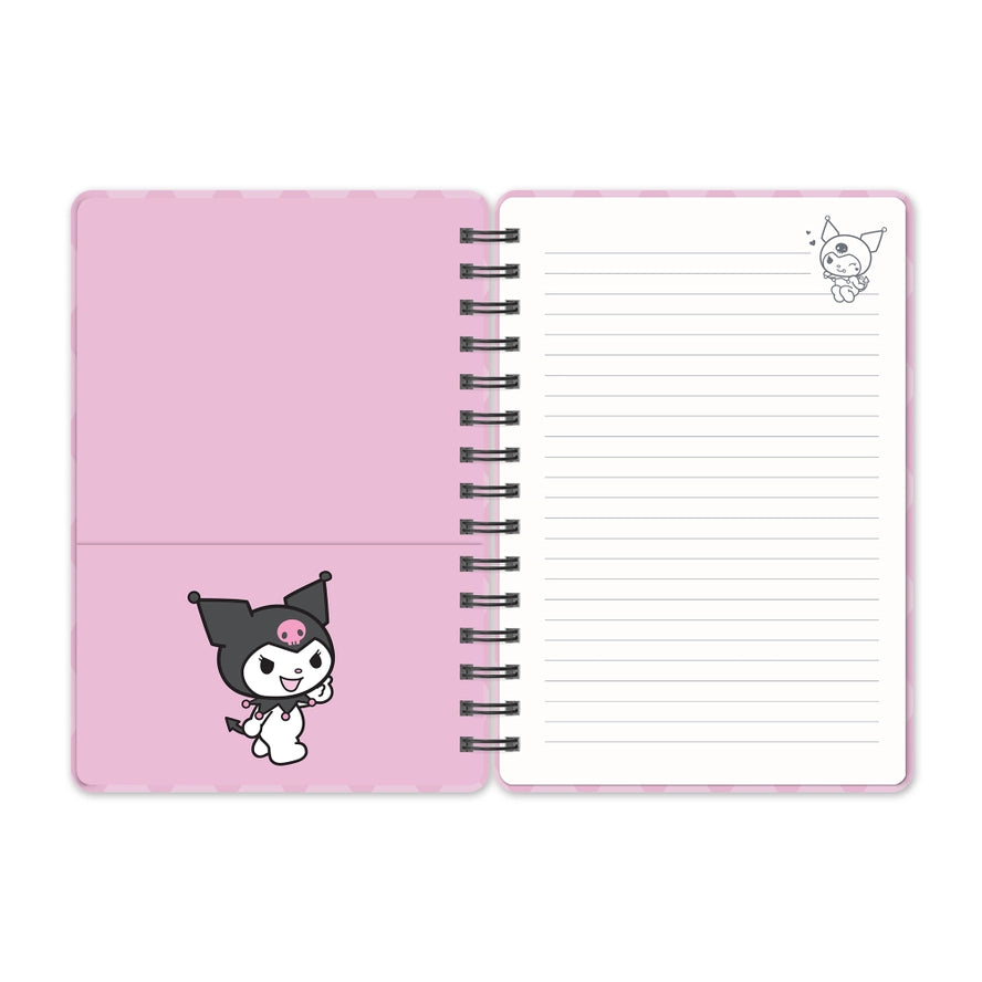 Kuromi Spiral Notebook With Sticker Sheet