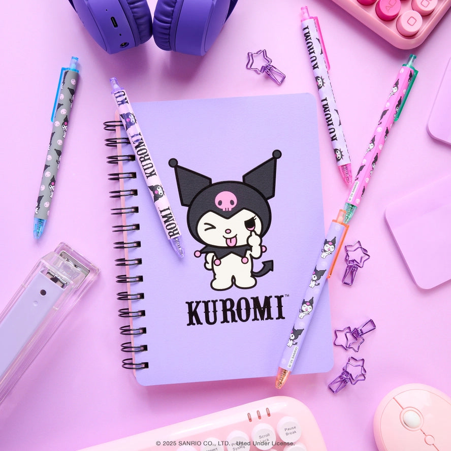 Kuromi Spiral Notebook With Sticker Sheet