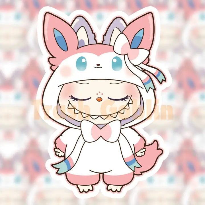 Labubu Sylveon Die Cut Sticker