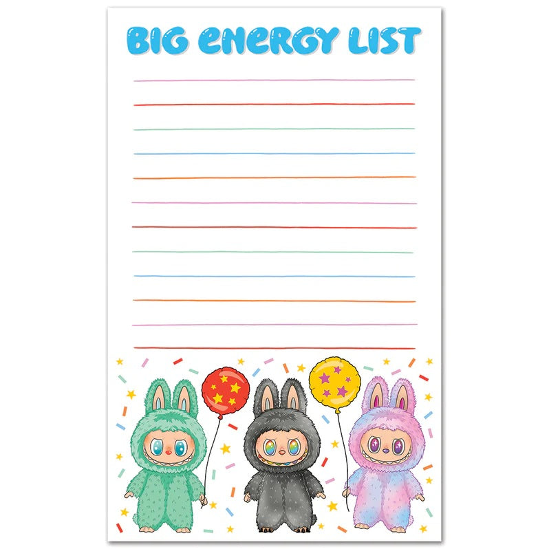 Labubu Big Energy List Notepad