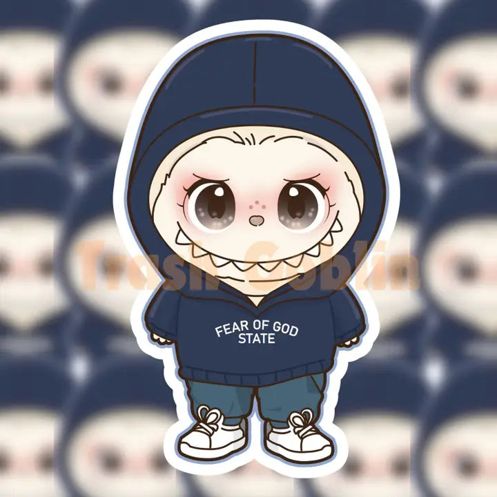 Labubu Hoodie Die Cut Sticker