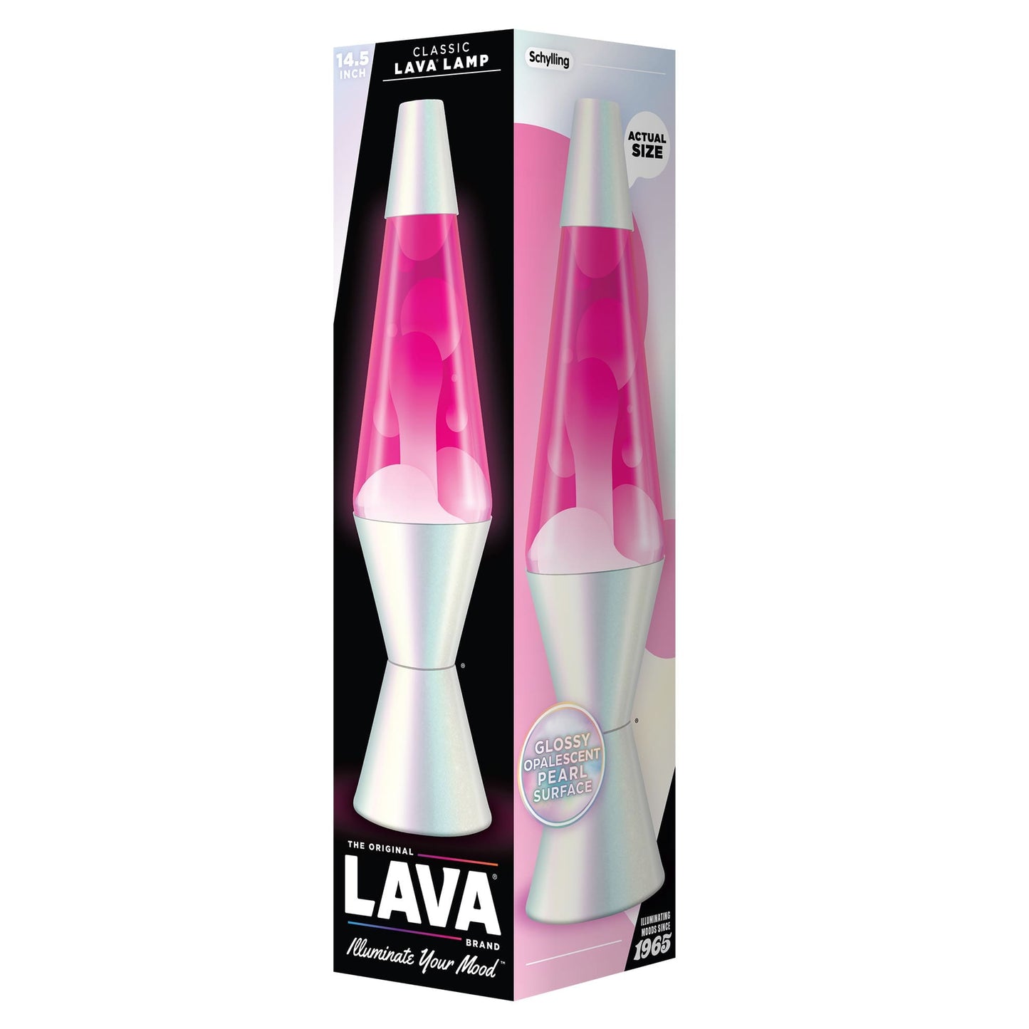 Lava Lamp XL Opalescent White/Pink 14.5"