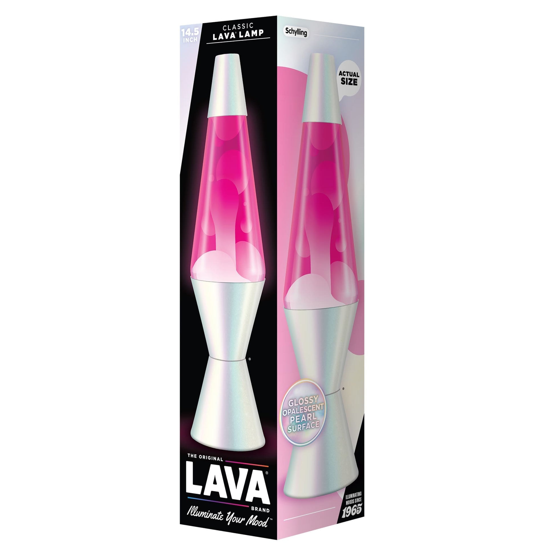 Lava Lamp XL Opalescent White/Pink 14.5"