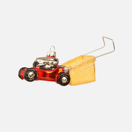 Lawnmower Glass Ornament