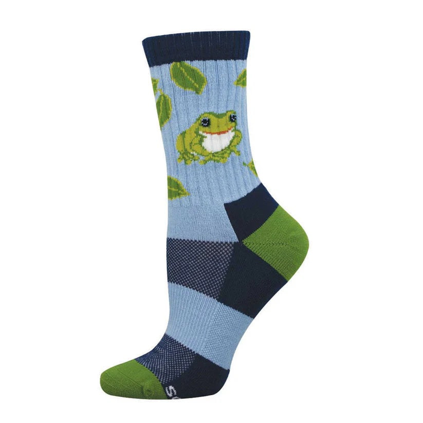 Leap Frog Women's Wool Crew Socks Blue
