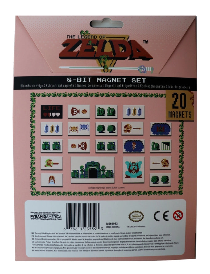 Legend Of Zelda Gadget 8-Bit Magnet Set – www.shoptherocket.com