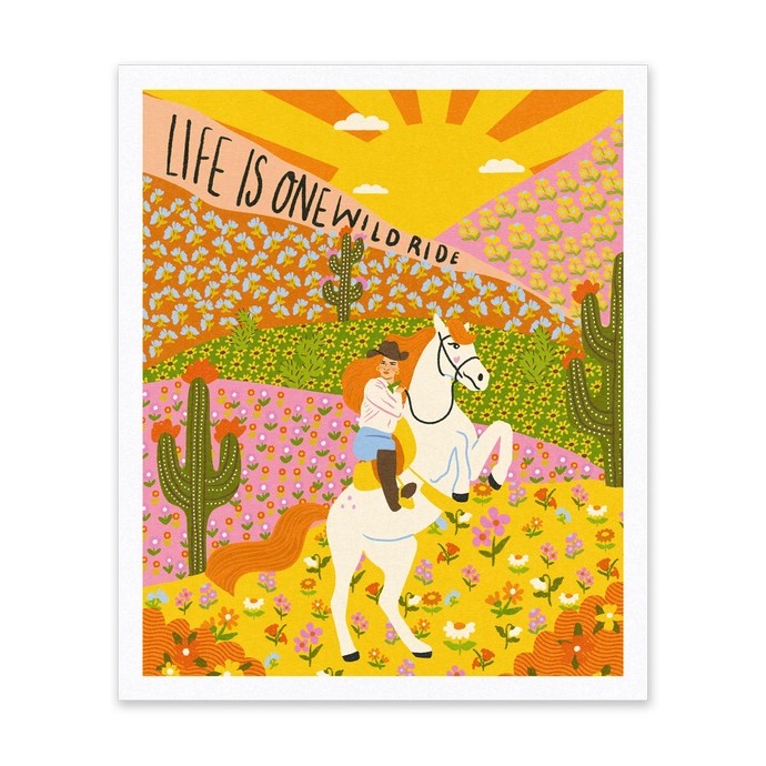 Life Is One Wild Ride 1 Risograph Print 12"x10"