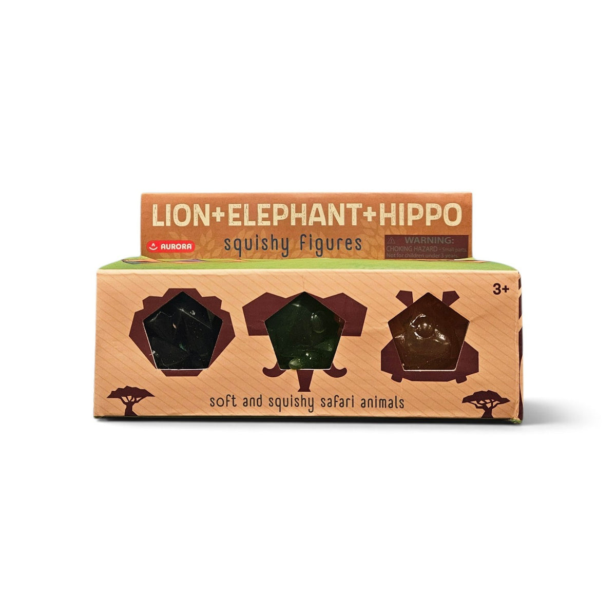 Lion Elephant Hippo Squishy Figures