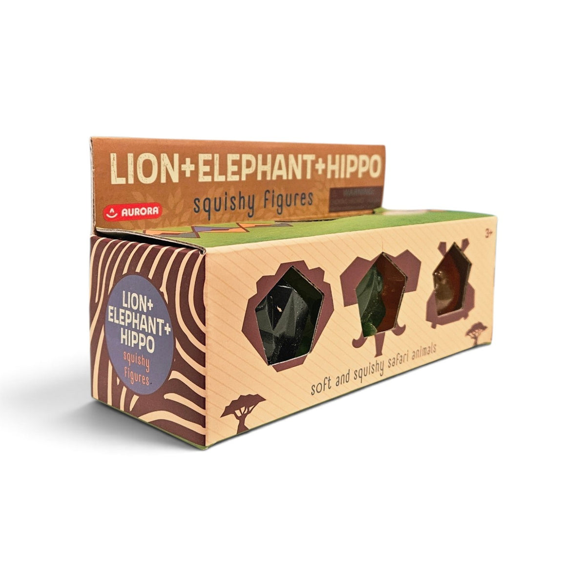 Lion Elephant Hippo Squishy Figures