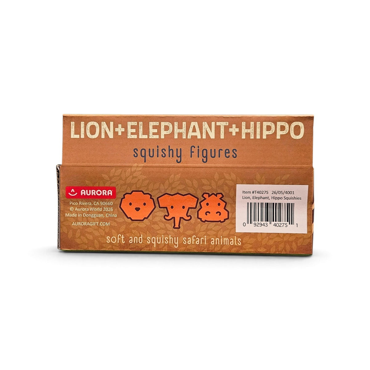 Lion Elephant Hippo Squishy Figures
