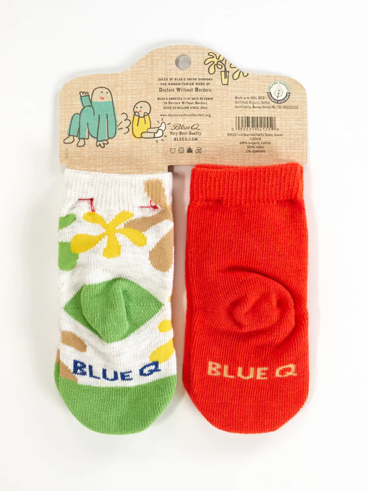Little Burrito & Don't Blame Your Farts Baby Socks Pack Of 2