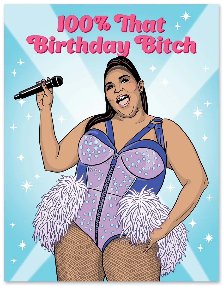 Card Lizzo 100% That Birthday Bitch