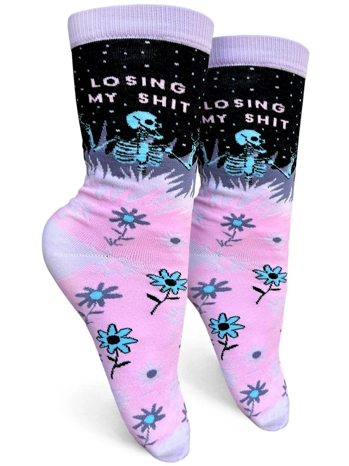 Losing My Shit Skeleton Women's Socks