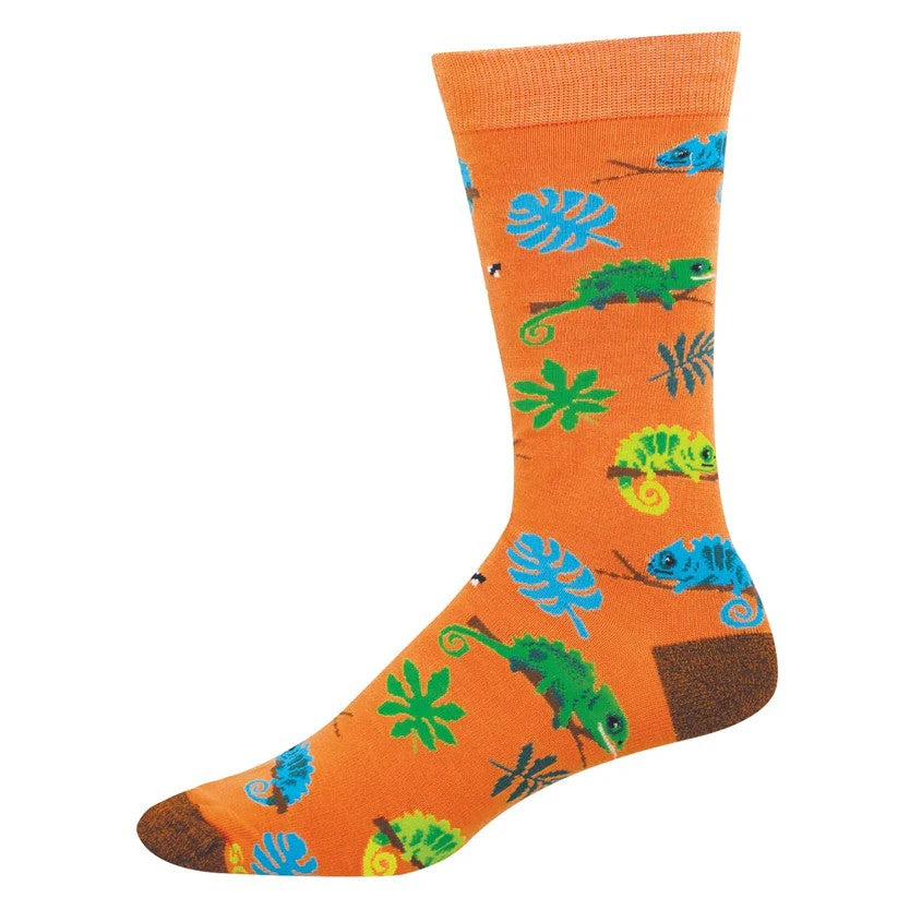 Lounging Lizards Men's Bamboo Socks Orange