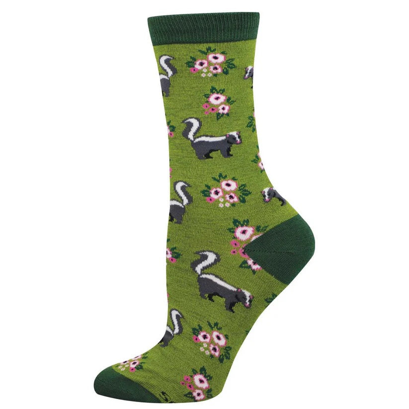 Love You Stinky Women's Bamboo Socks Green Heather