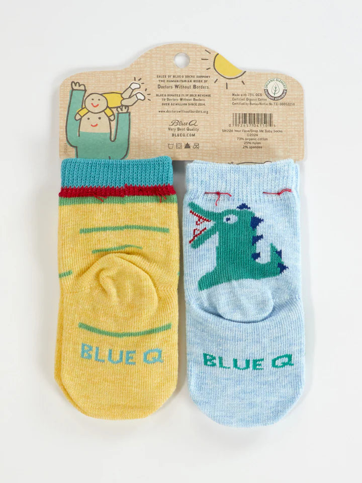 Love Your Face & Drop Me I'll Remember Baby Socks Pack Of 2