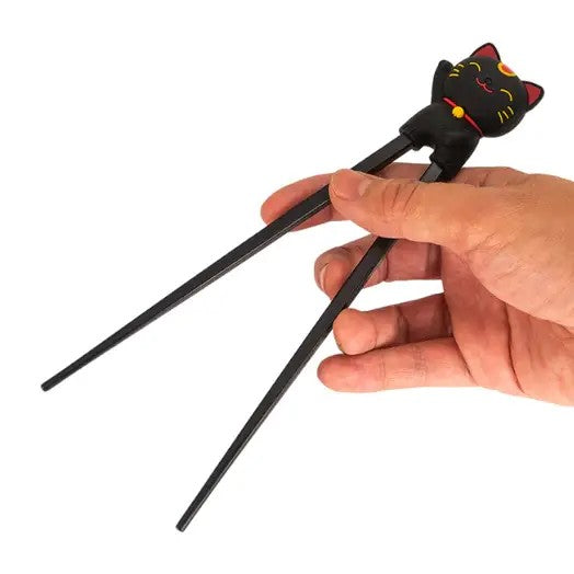 Lucky Cat Chopsticks Black
