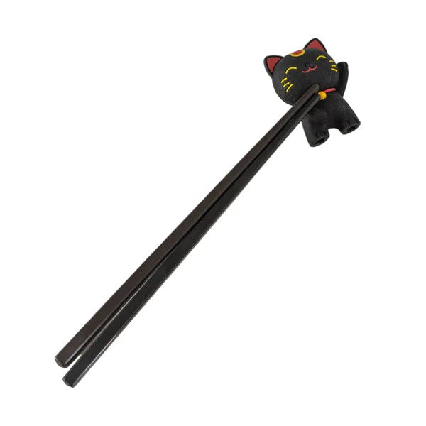 Lucky Cat Chopsticks Black