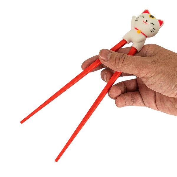 Lucky Cat Chopsticks White