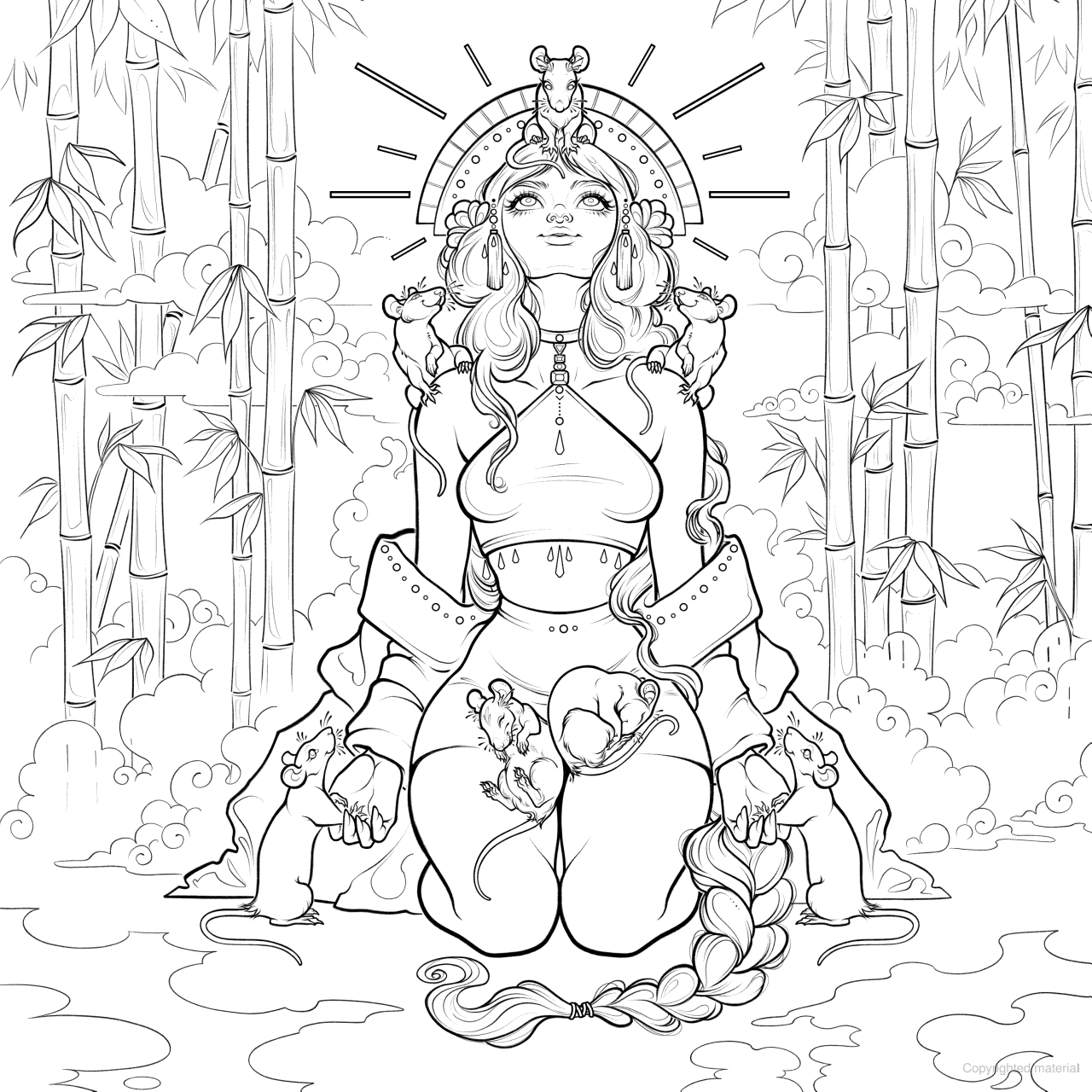 Lunar Zodiac Art & Coloring Book