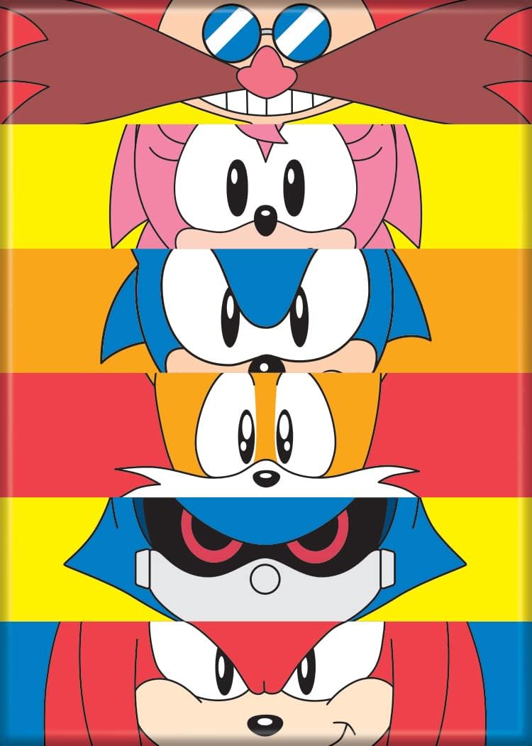 MAGNET Sonic Amy Rose Tails Knuckles Dr. Eggman