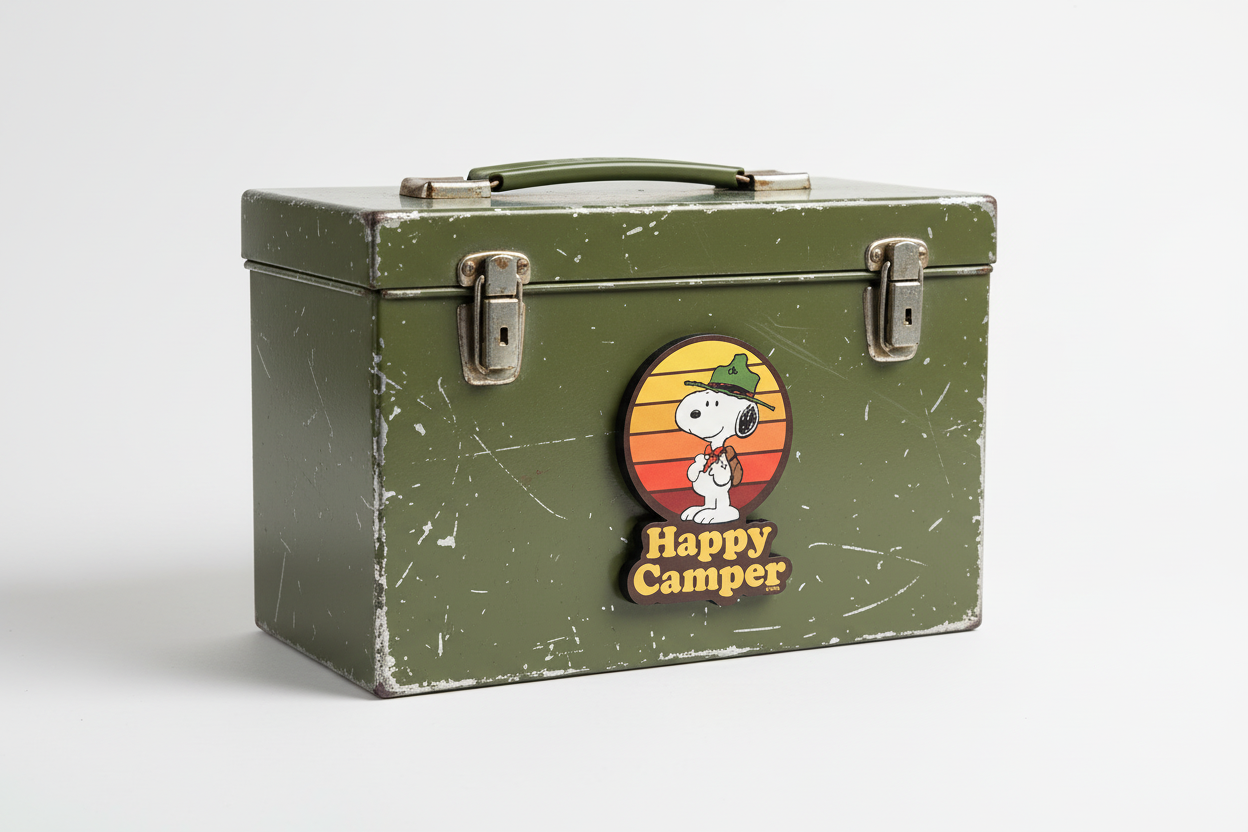 Magnet Peanuts Snoopy Beagle Scouts Happy Camper Chunky