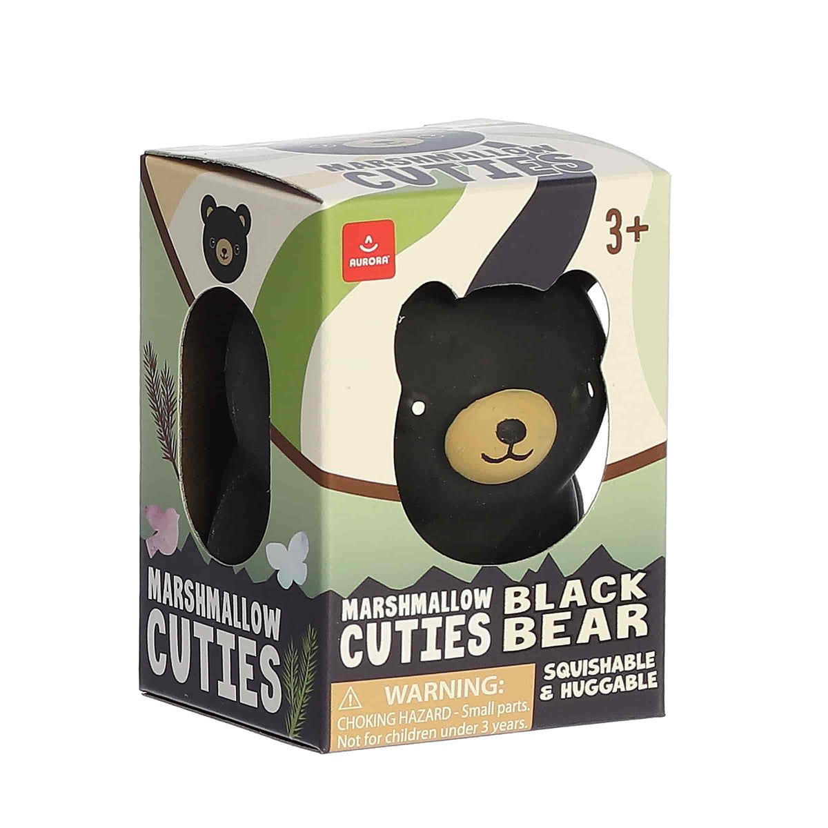 Marshmallow Cuties Black Bear Squeeze Toy