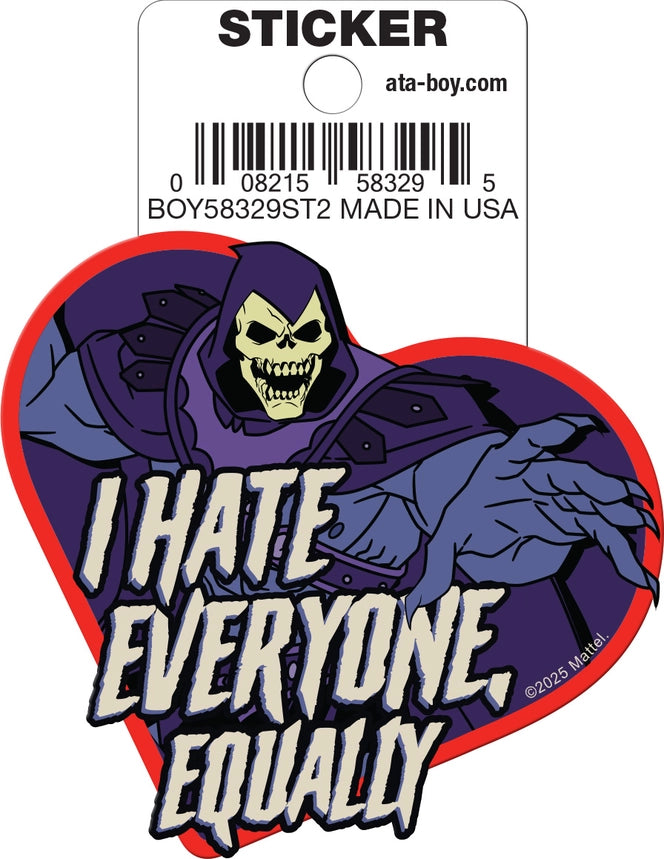 Masters Of The Universe Skeletor I Hate Everyone Equally Die Cut Sticker