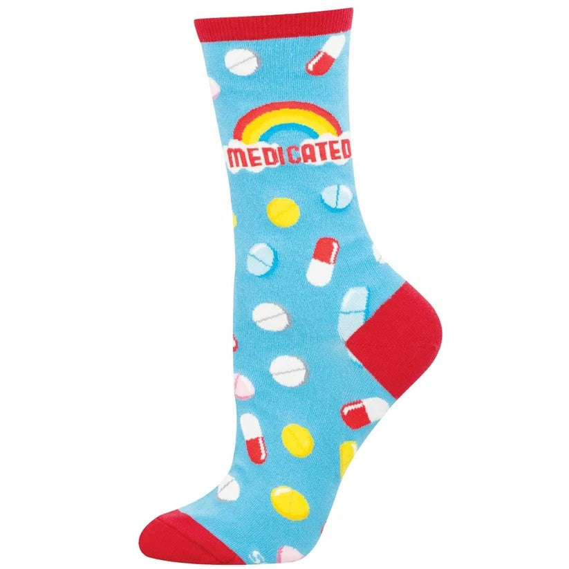 Medicated Women's Socks Blue