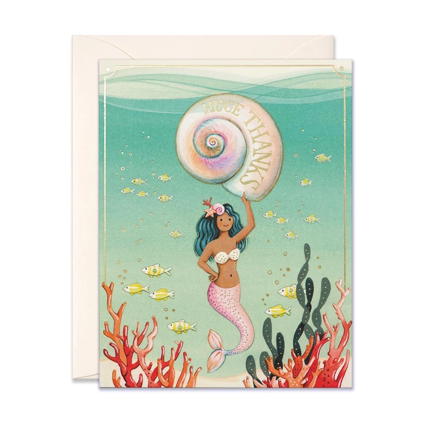 Card Mermaid Huge Thanks
