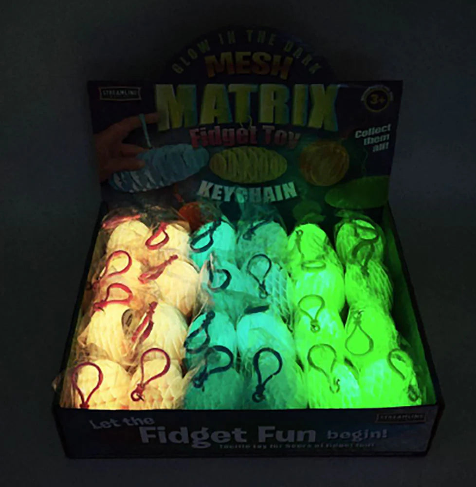 Matrix Keychain Mesh Matrix Fidget Toy Glow In The Dark Keychain – www.shoptherocket.com