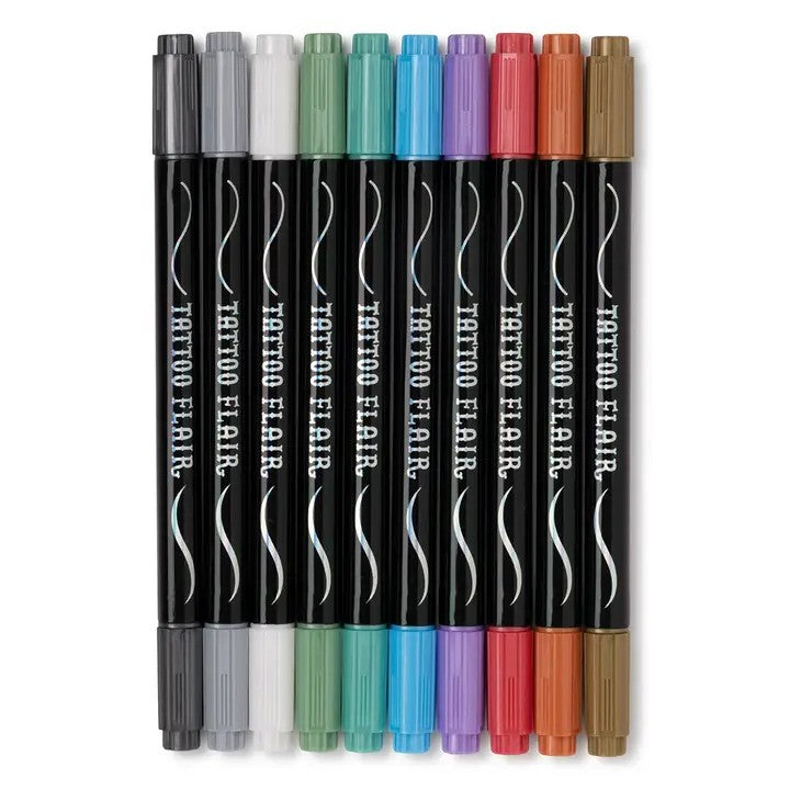 Metallic Tattoo Flair Double Ended Tattoo Markers & Stencils