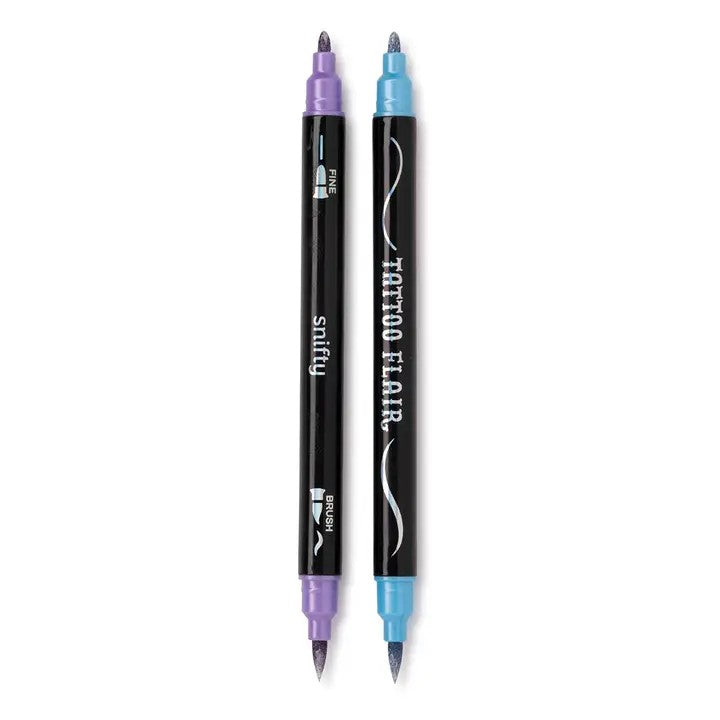 Metallic Tattoo Flair Double Ended Tattoo Markers & Stencils