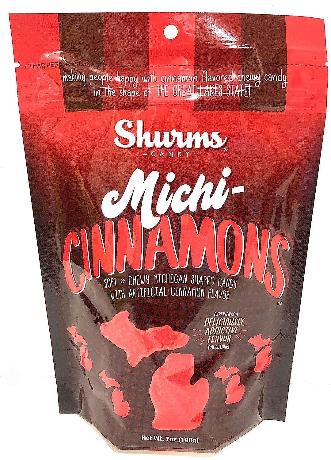 Michi-Cinnamons Cinnamon Michigan Chewy Candy Bag 7 oz