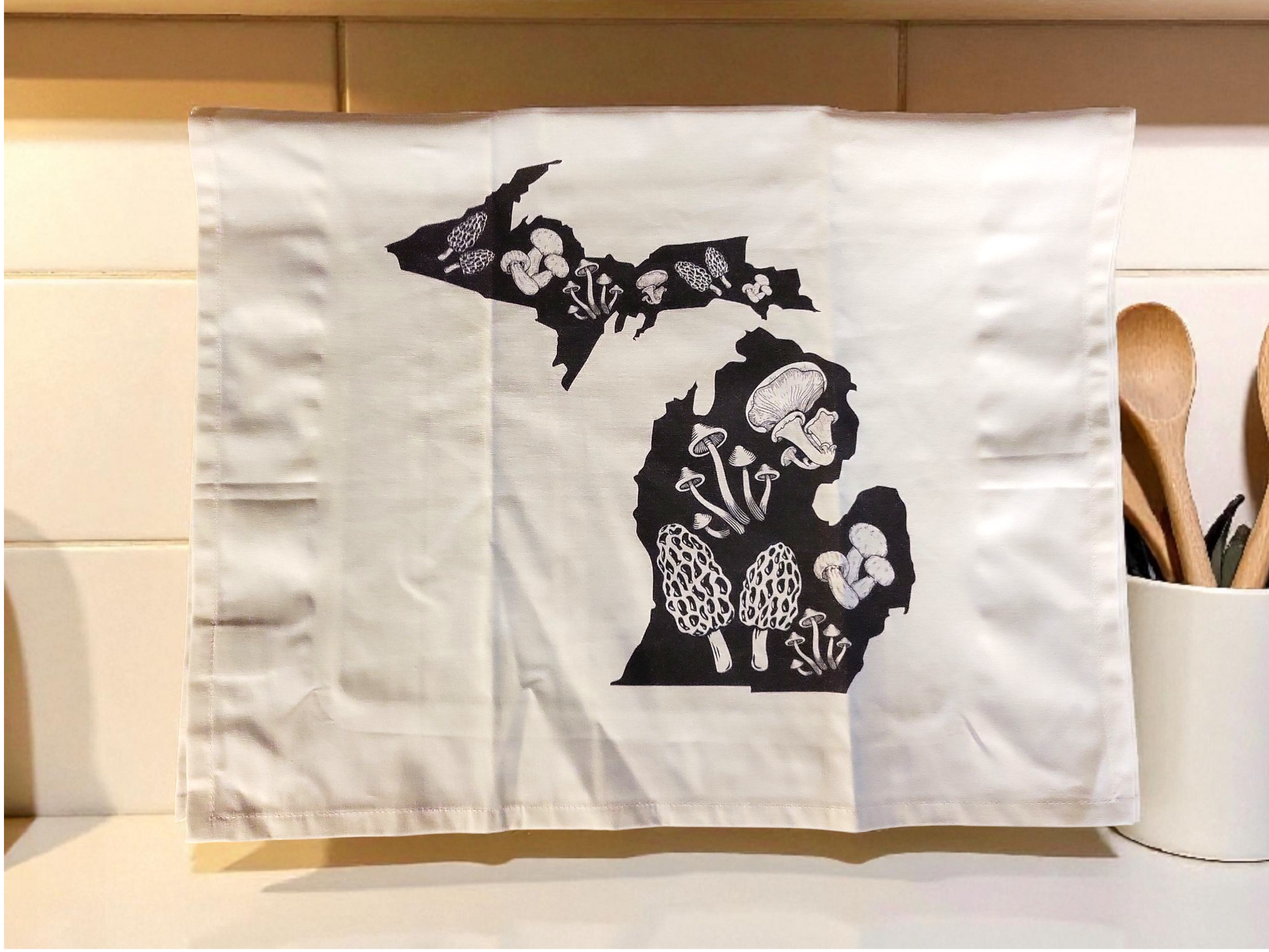 Michigan Magic Mushroom Dish Towel