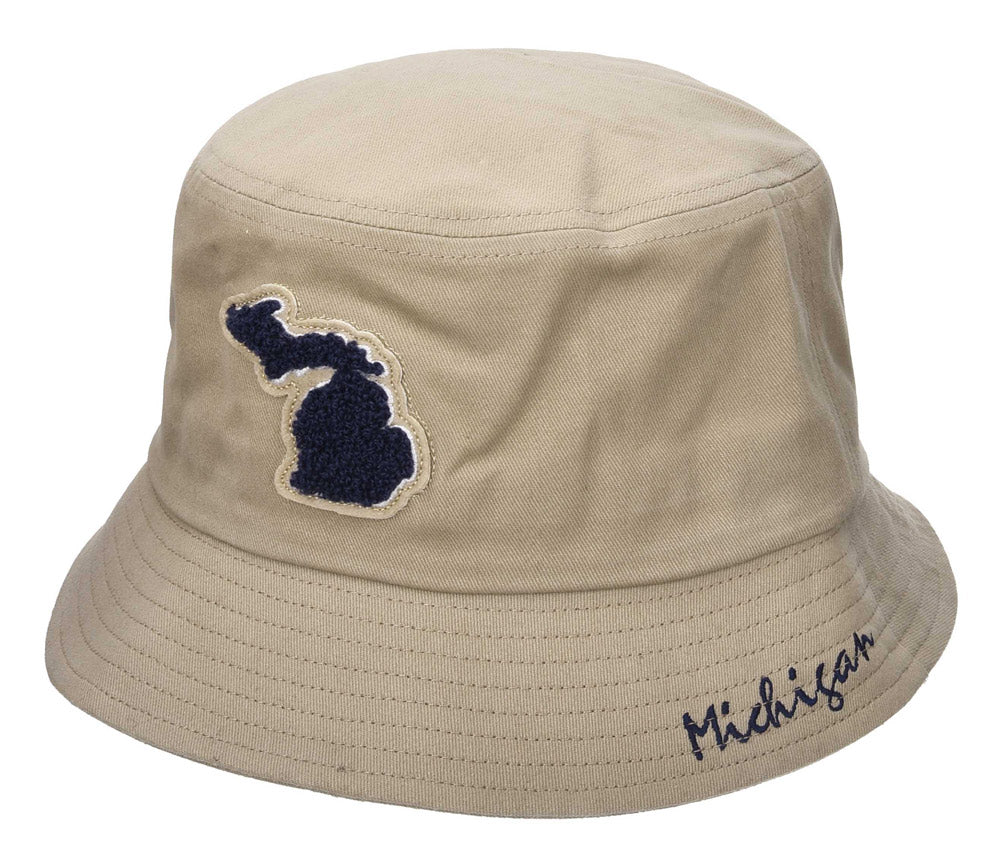 Michigan Map Embroidery Bucket Hat