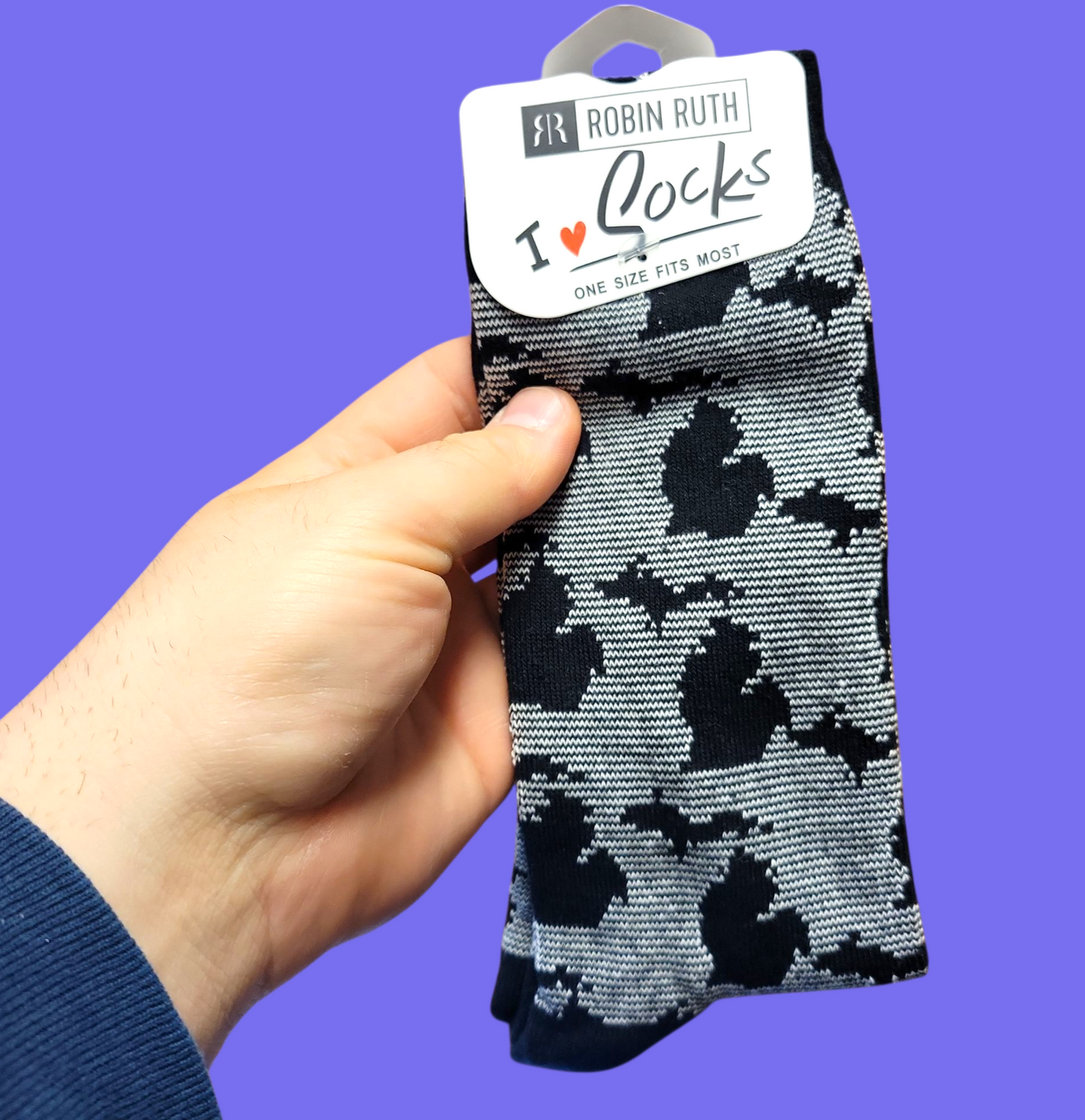 Michigan Map Socks Black