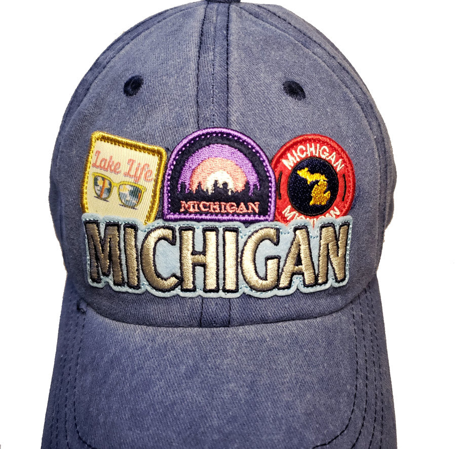 Michigan Patches Baseball Cap Navy